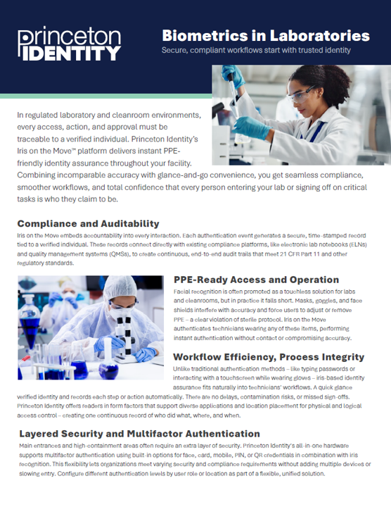 Biometrics in Laboratories